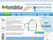 Tablet Screenshot of baudiscount-daemmstoffe.de